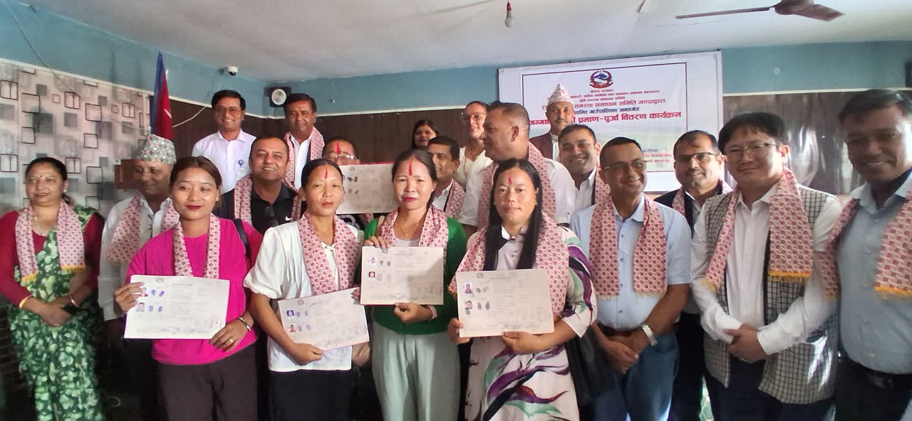 Land Ownership Certificates Distributed to Five Families in Buddhashanti of Jhapa