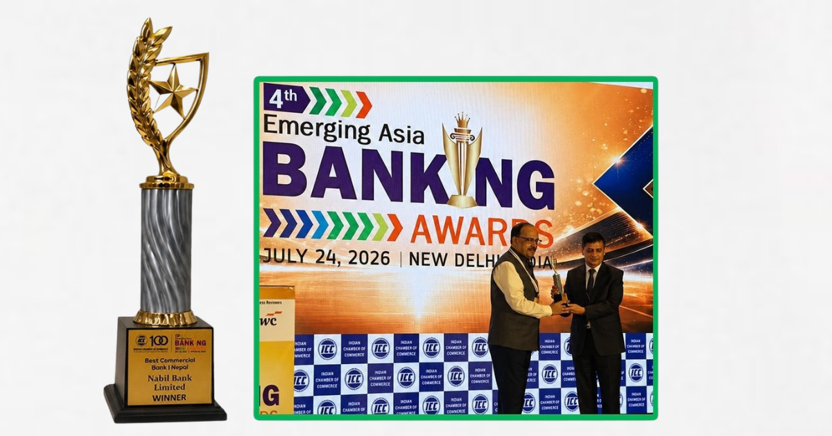 Nabil Bank Honored as ‘Best Commercial Bank (Nepal)’ in New Delhi