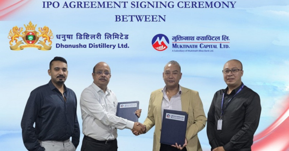 Dhanusha Distillery to Issue IPO, Appoints Muktinath Capital as Sales Manager