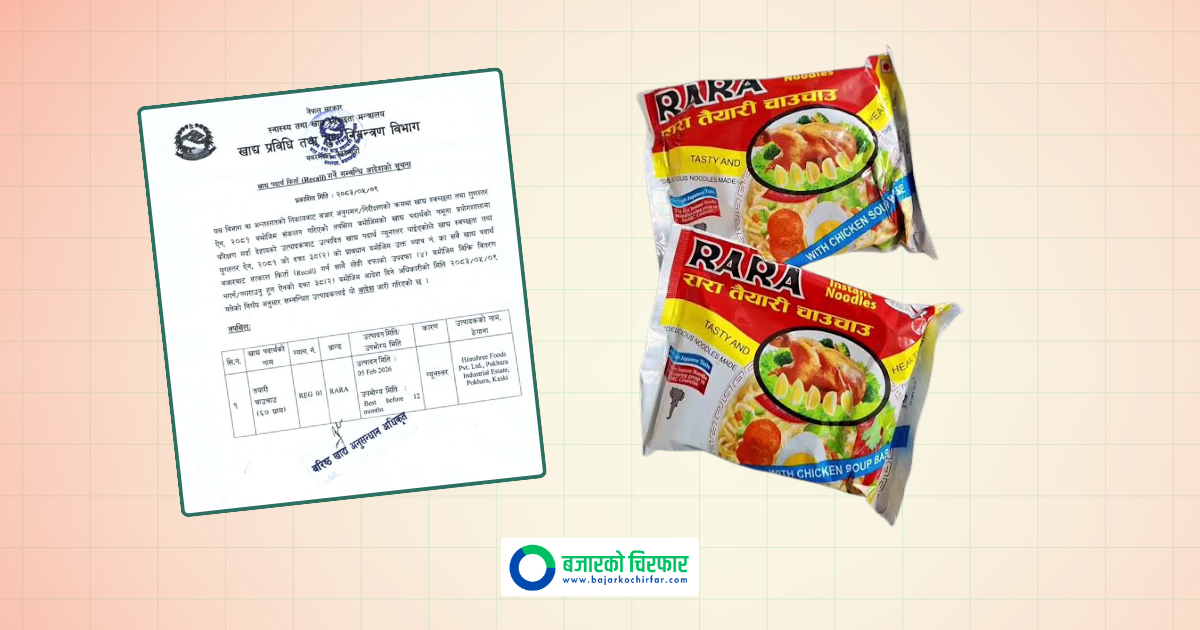 Government Orders Recall of Rara Noodles Batch Over Substandard Quality